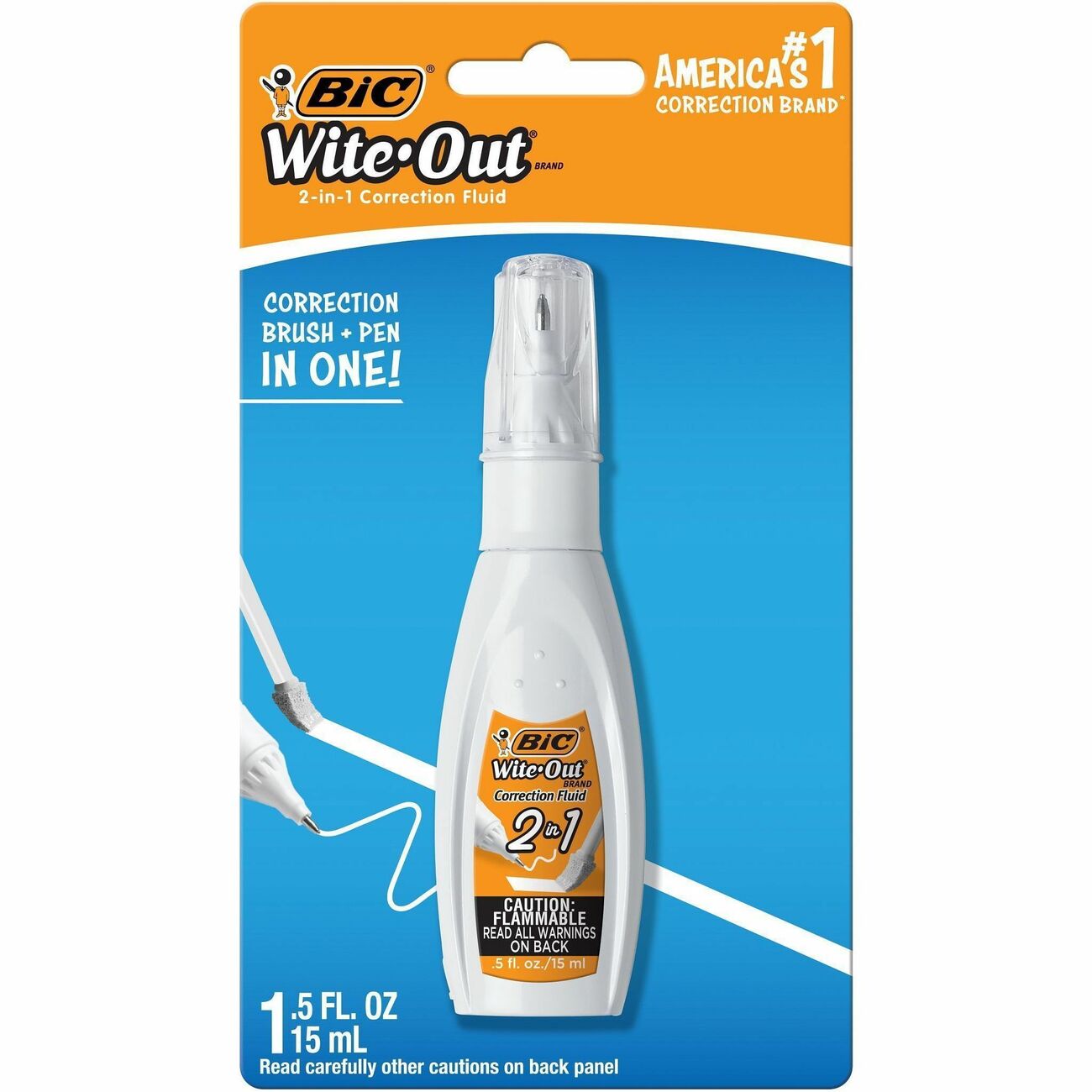 BIC Pen Correctn Fluid 2In1 Wh