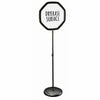MasterVision Sign Octag Flr Dblesde Bk