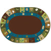 Rug Lrnblock Nat 6X9 Oval