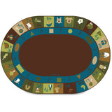 Carpets for Kids&reg; Premium Learning Blocks Nature Oval Rug