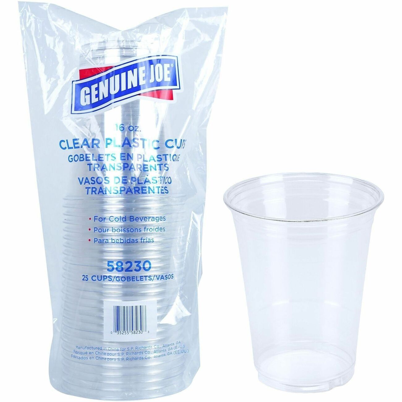 Genuine Joe Cup Cold 16Oz Clr