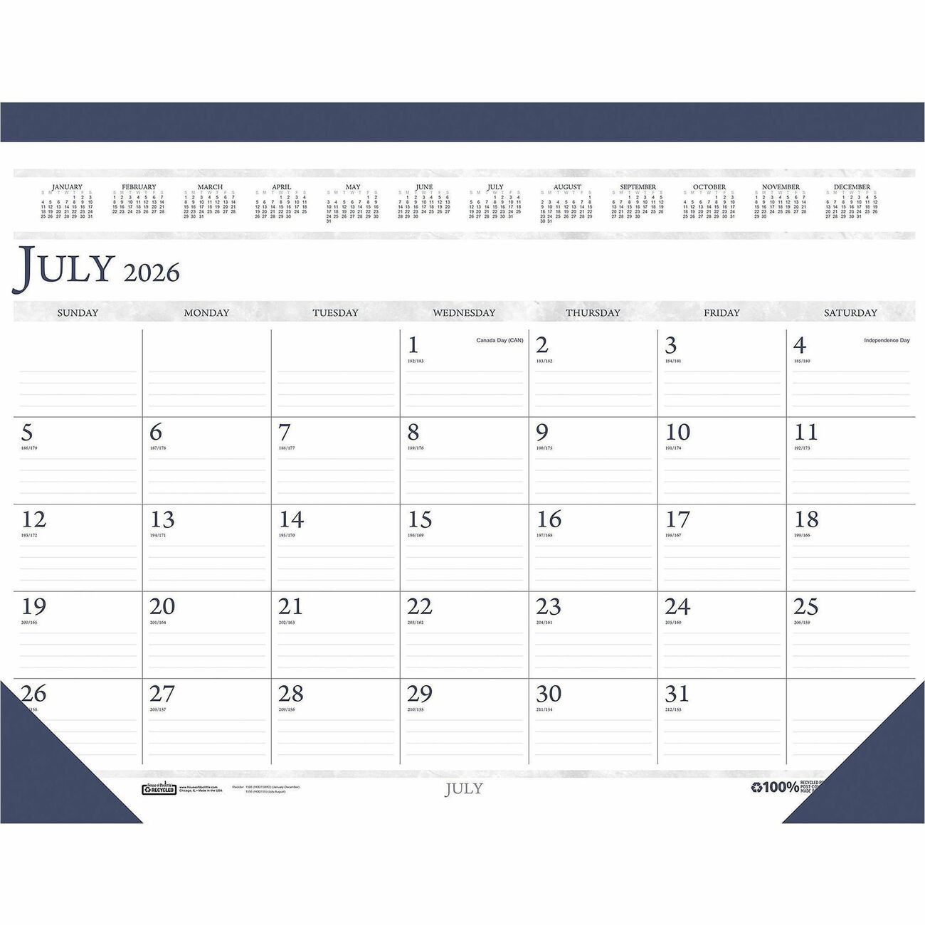 Desk Pad 14 Mnth 18X13 Ay