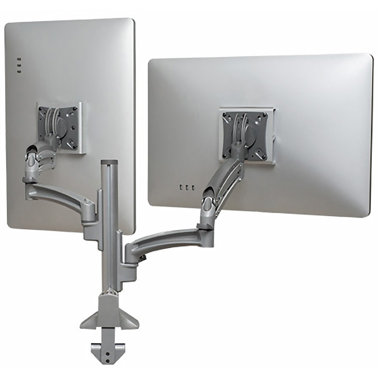 Deskmount Monitor Dual Slvr