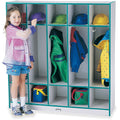 Coat Locker 5 Section Teal
