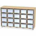 20 Cubbie Shelf White Bins