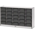 Storage 25 Tub with Bins Black