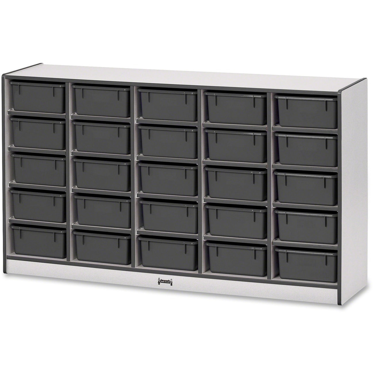 Storage 25 Tub with Bins Black