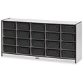 Storage 20 Tub No Bins Black