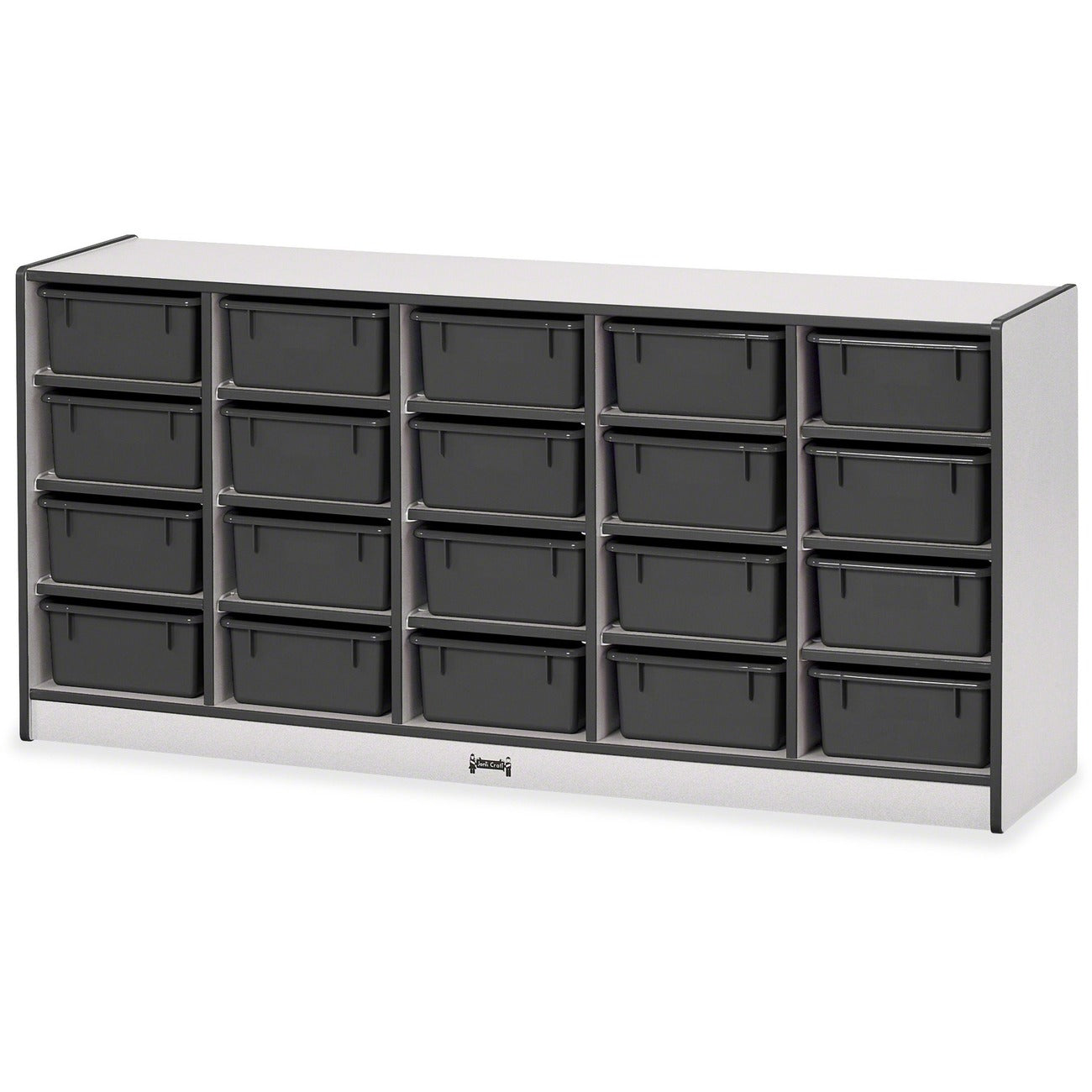 Storage 20 Tub with Bins Black