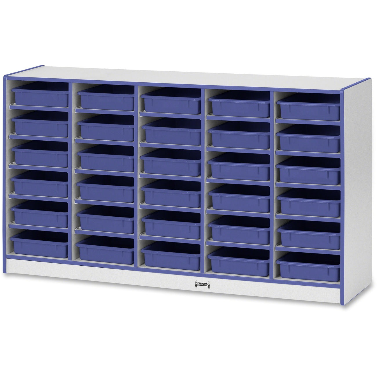 30 Tray Storage with Bins Blue