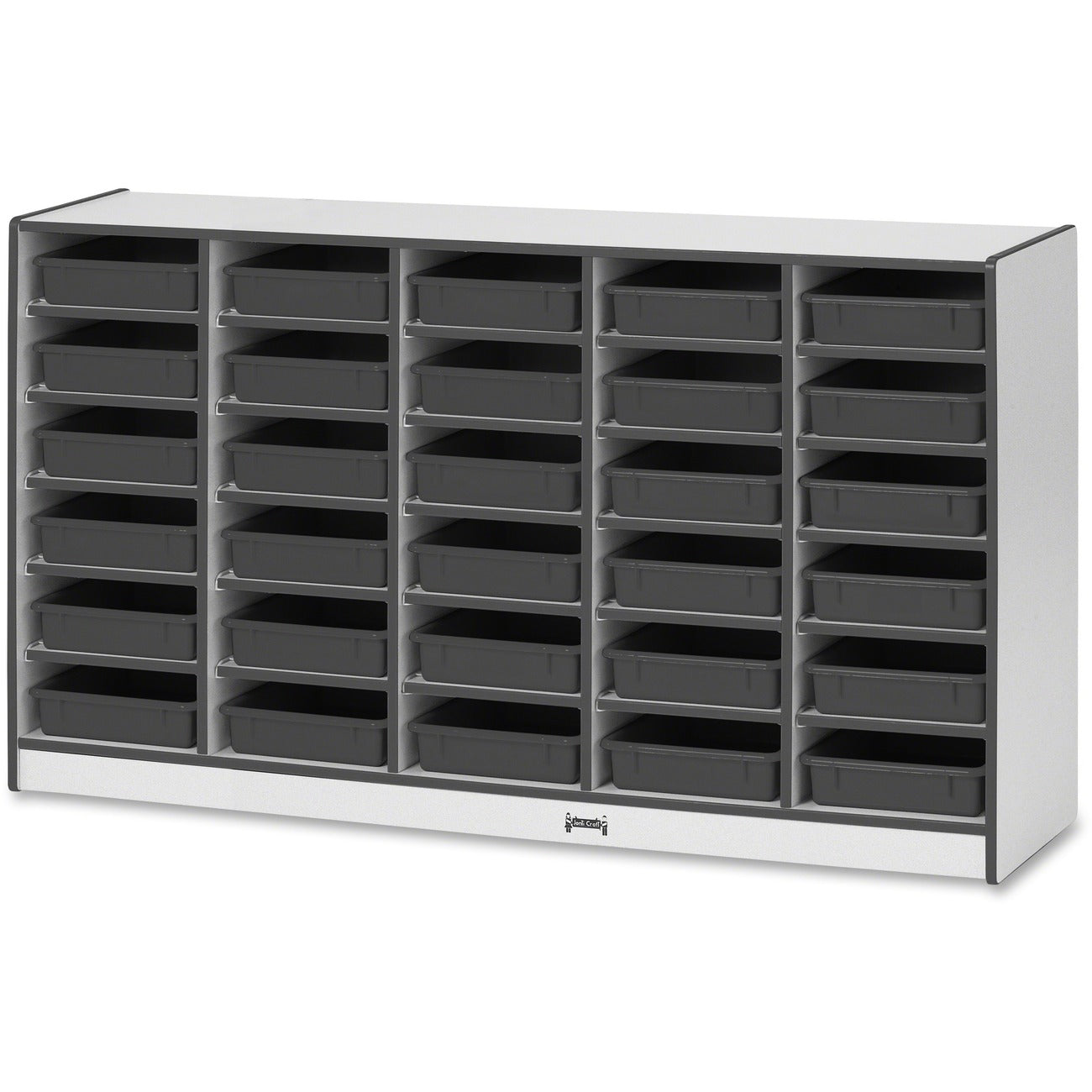 30 Tray Storage with Bins Black