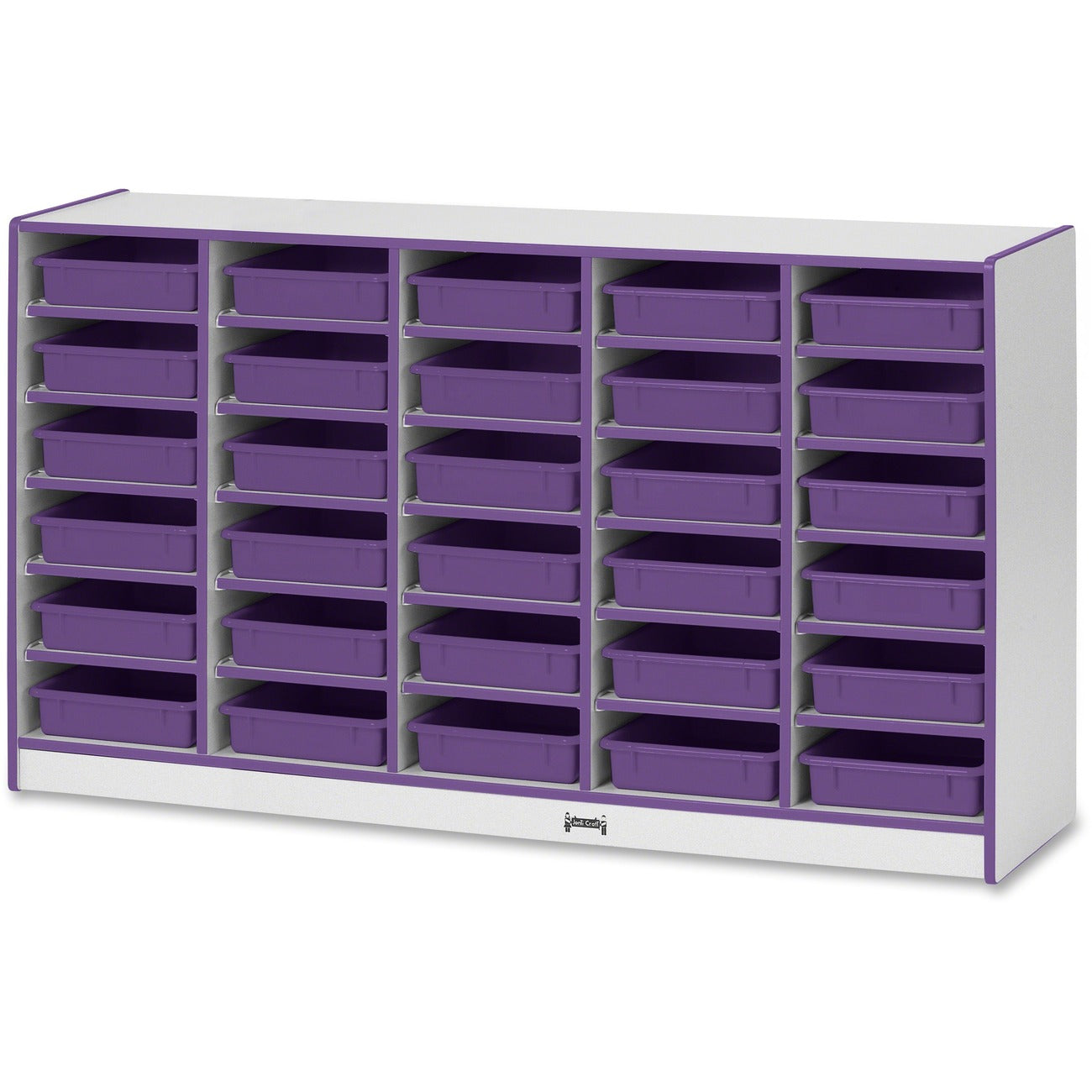 30 Tray Storage with Bins Purple