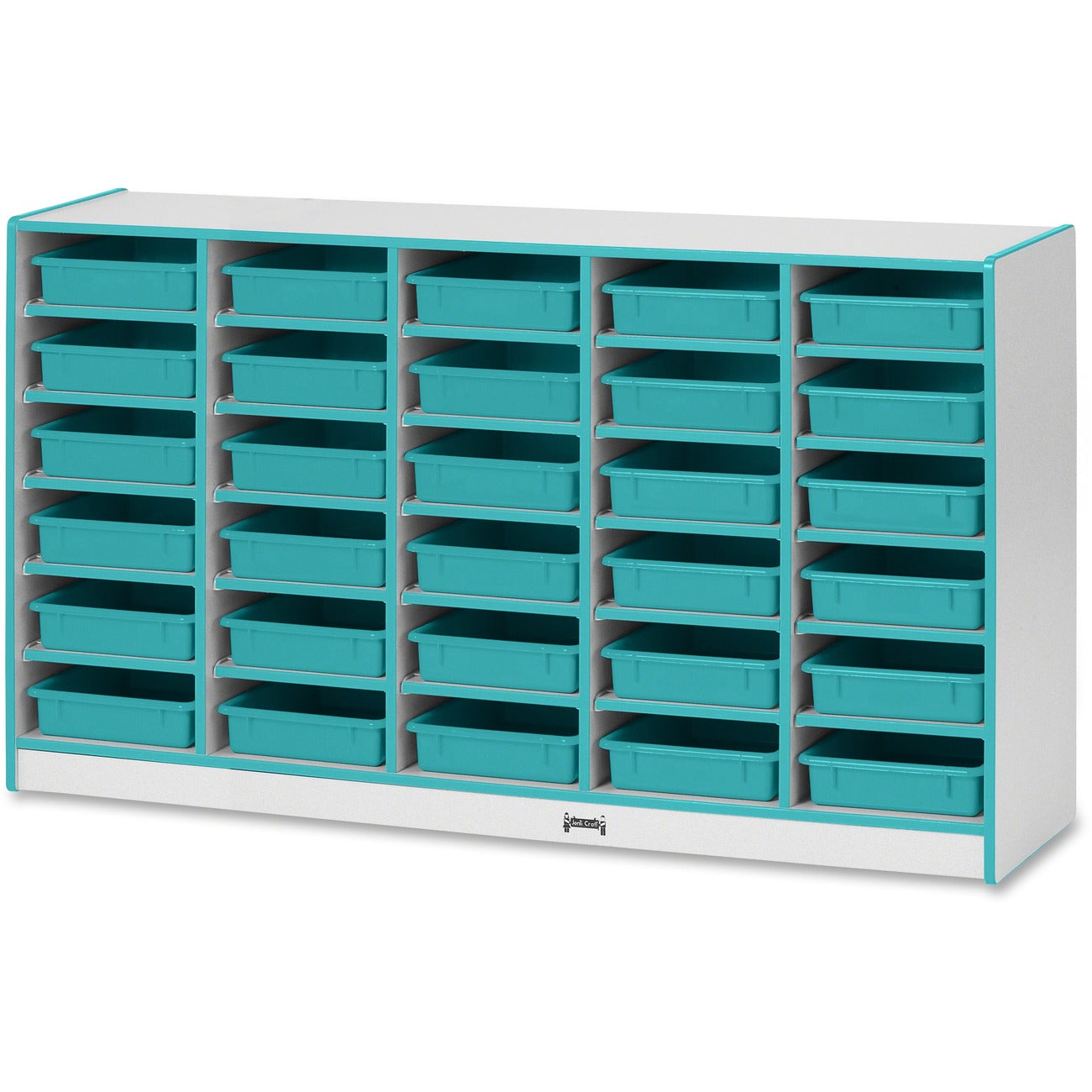 30 Tray Storage with Bins Teal