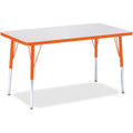 Rectangle Table 24x36 Gray Orange