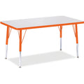 Rectangle Table 24x36 Gray Orange