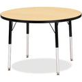 Activity Table 36 inch Round Maple Black