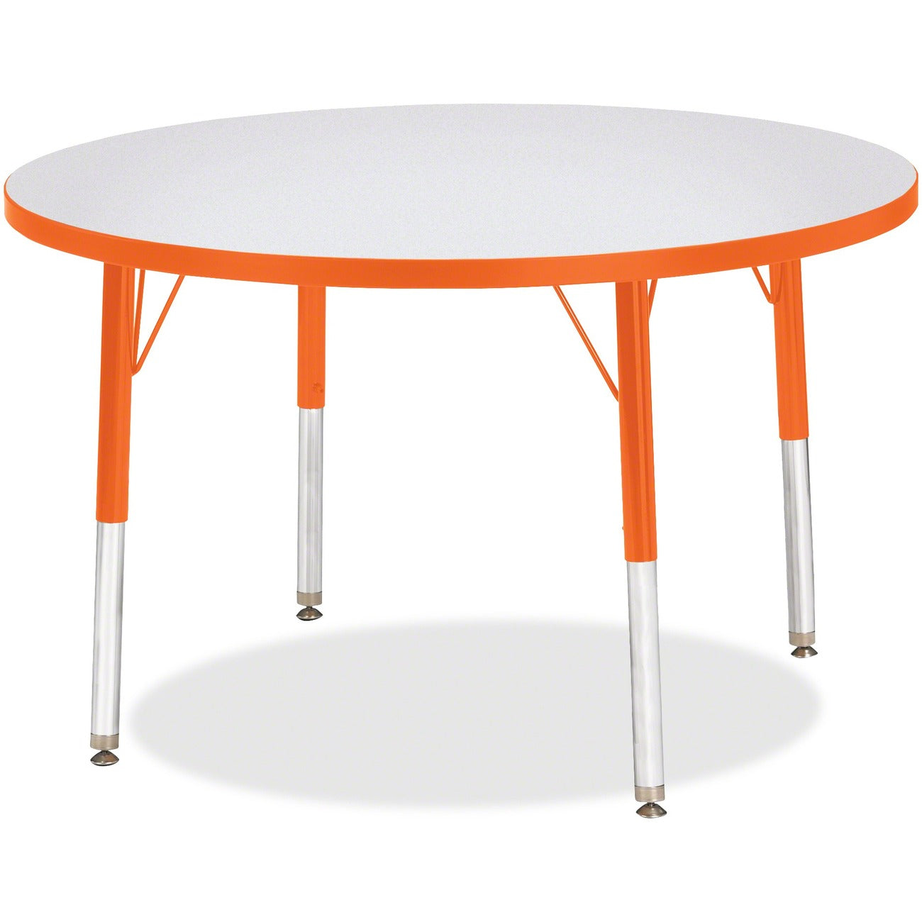 Activity Table 36 inch Round Gray Orange