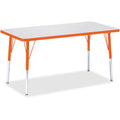 Rectangle Table 24x48 Gray Orange