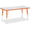 Rectangle Table 24x48 Gray Orange