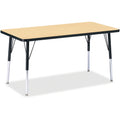 Rectangle Table 24x48 Maple Black