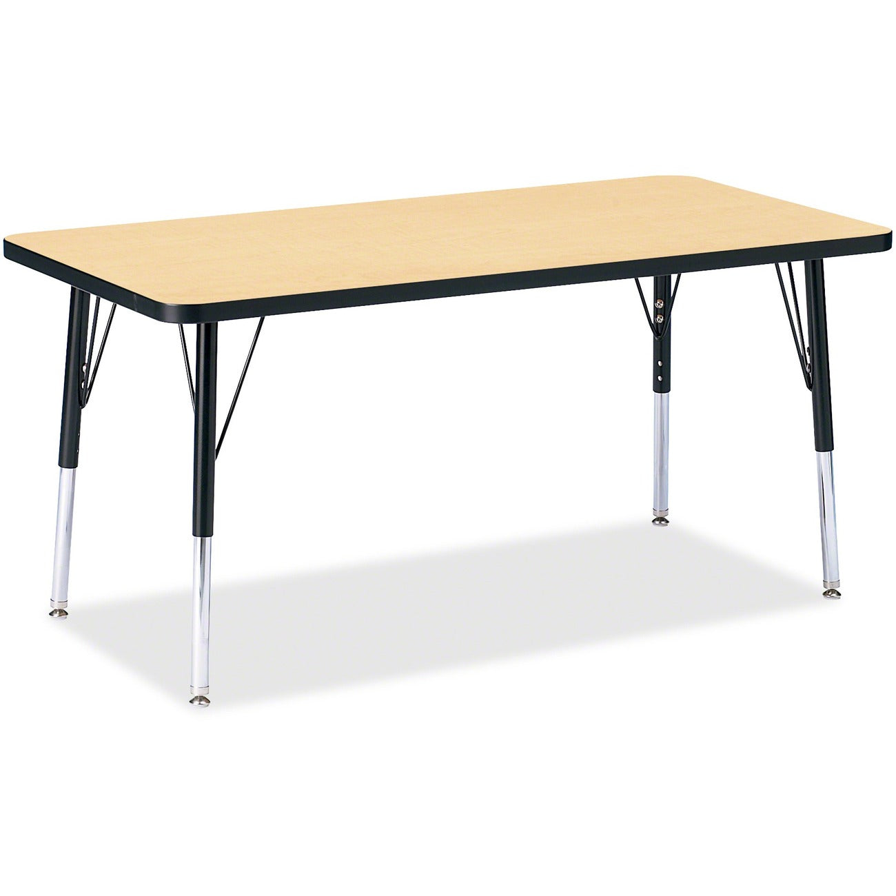 Rectangle Table 24x48 Maple Black