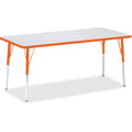 Rectangle Table 30x72 Gray Orange