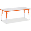 Rectangle Table 30x72 Gray Orange