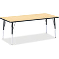 Rectangle Table 30x72 Maple Black