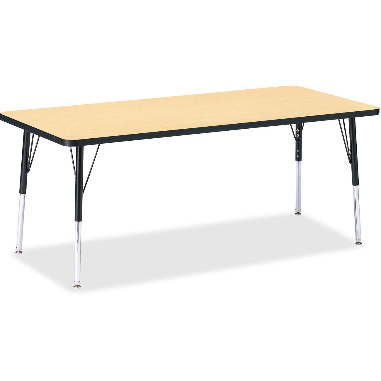 Rectangle Table 30x72 Maple Black
