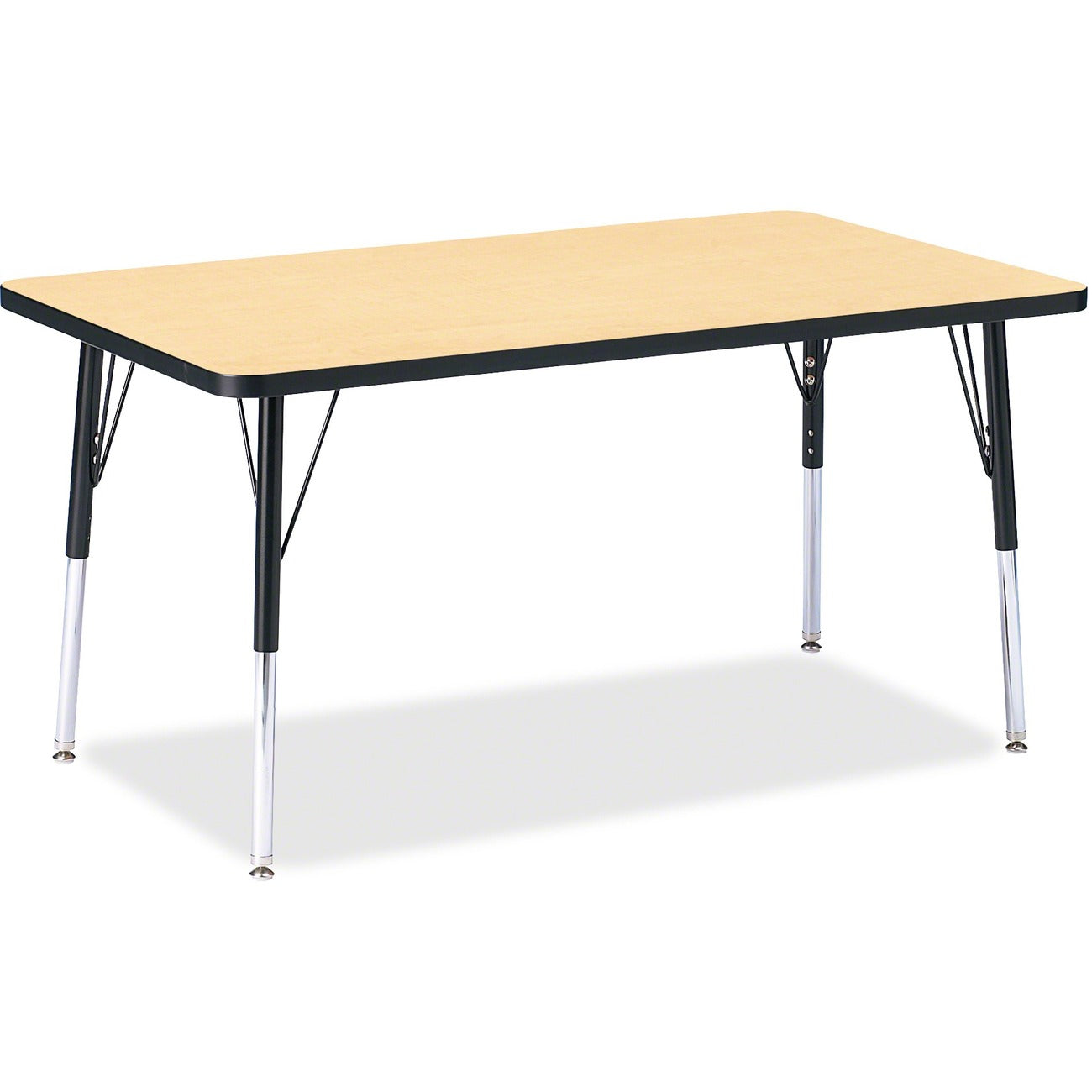 Rectangle Table 30x48 Maple Black