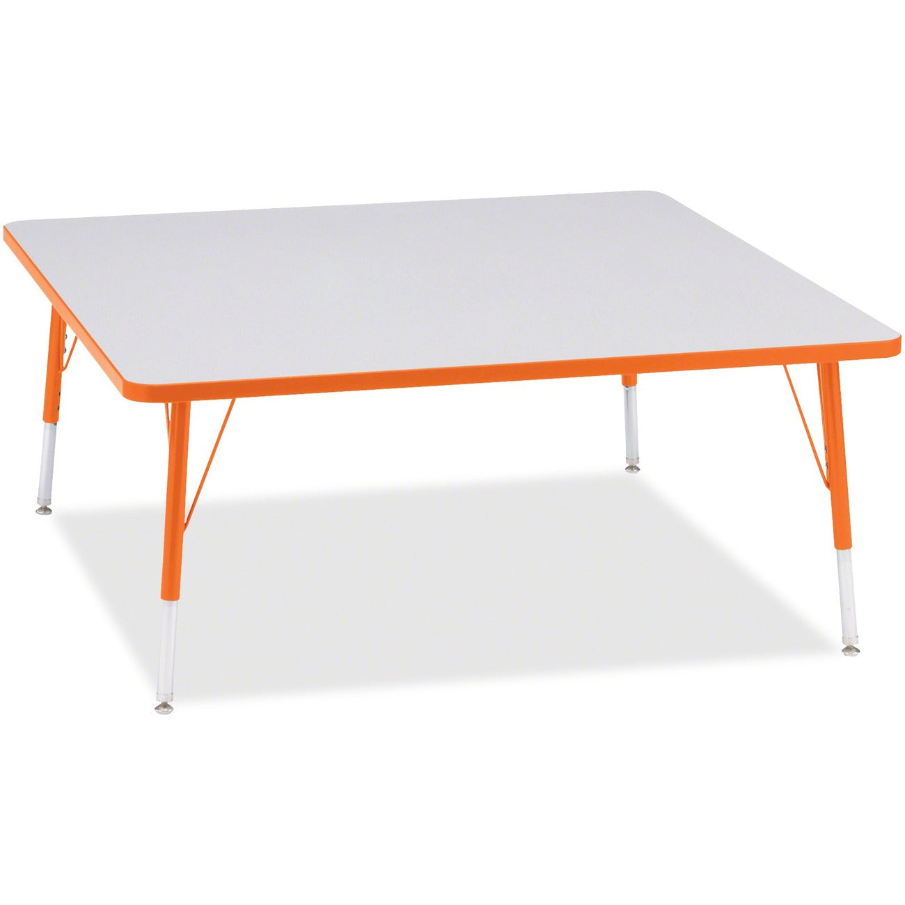 Square Table 48x48 Gray Orange