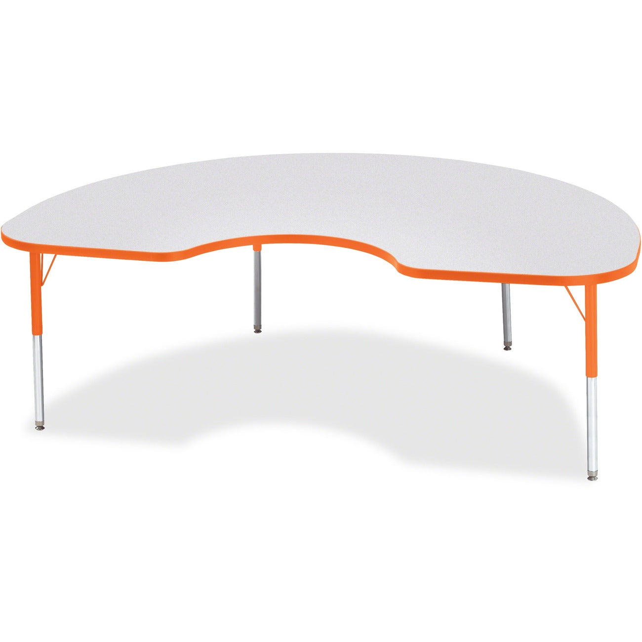 Kidney Table 48x72 Gray Orange