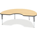 Kidney Table 48x72 Maple Black