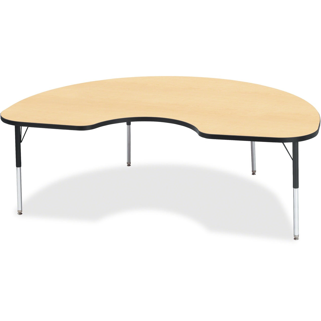 Kidney Table 48x72 Maple Black
