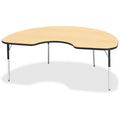 Kidney Table 48x72 Maple Black