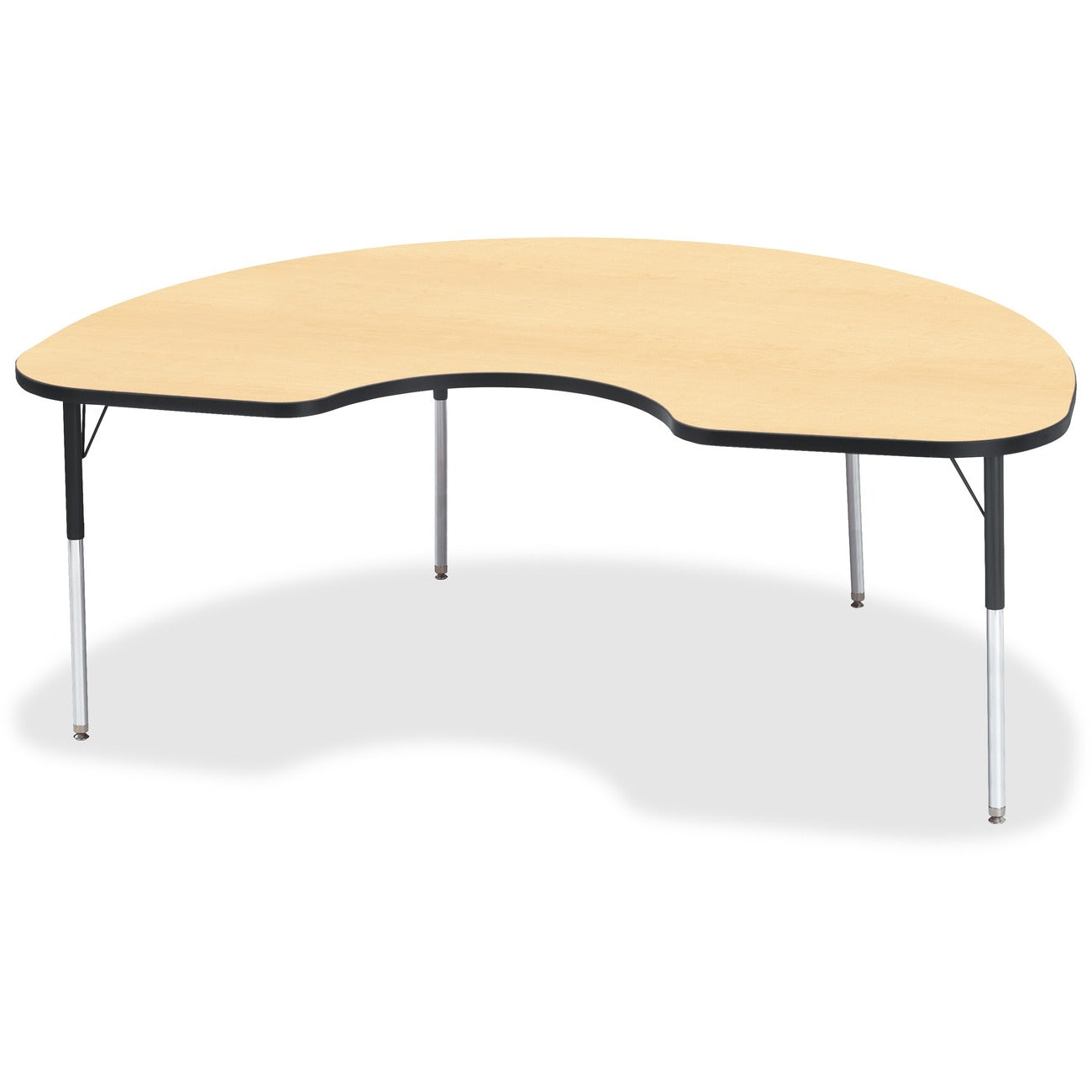 Kidney Table 48x72 Maple Black