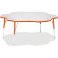 Six Leaf Table 60 inch Gray Orange