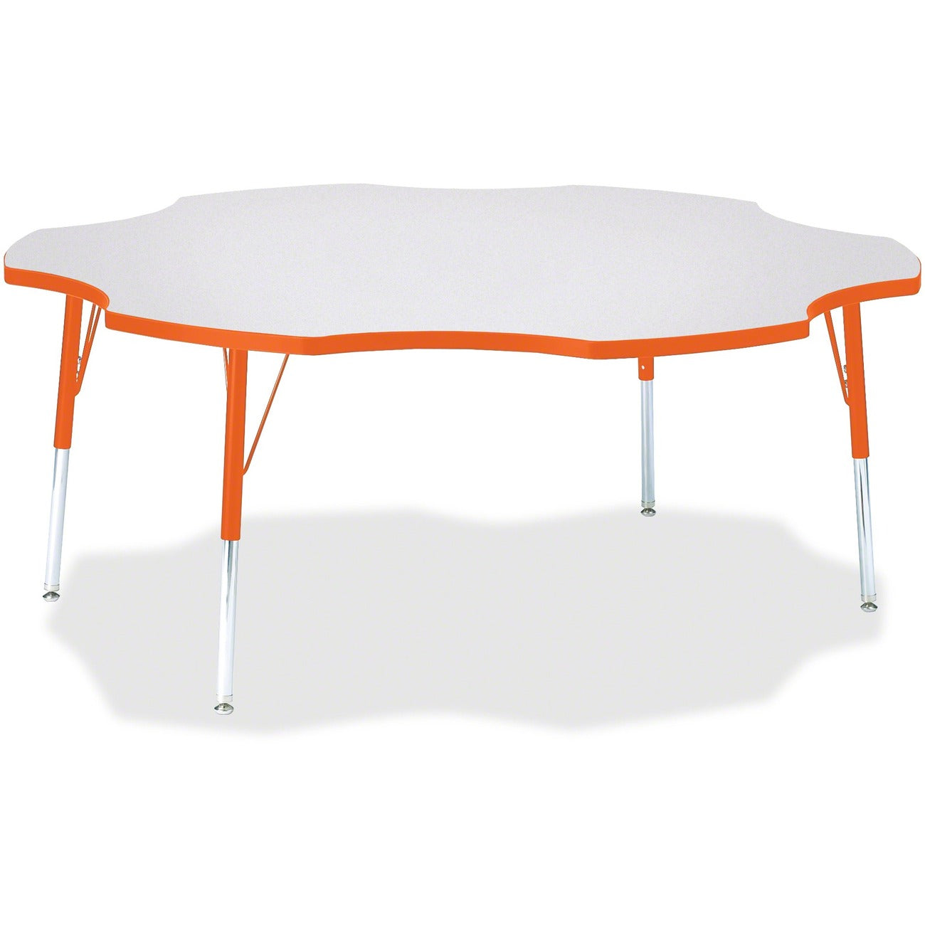Six Leaf Table 60 inch Gray Orange