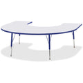 Horseshoe Table 60x66 Gray Blue