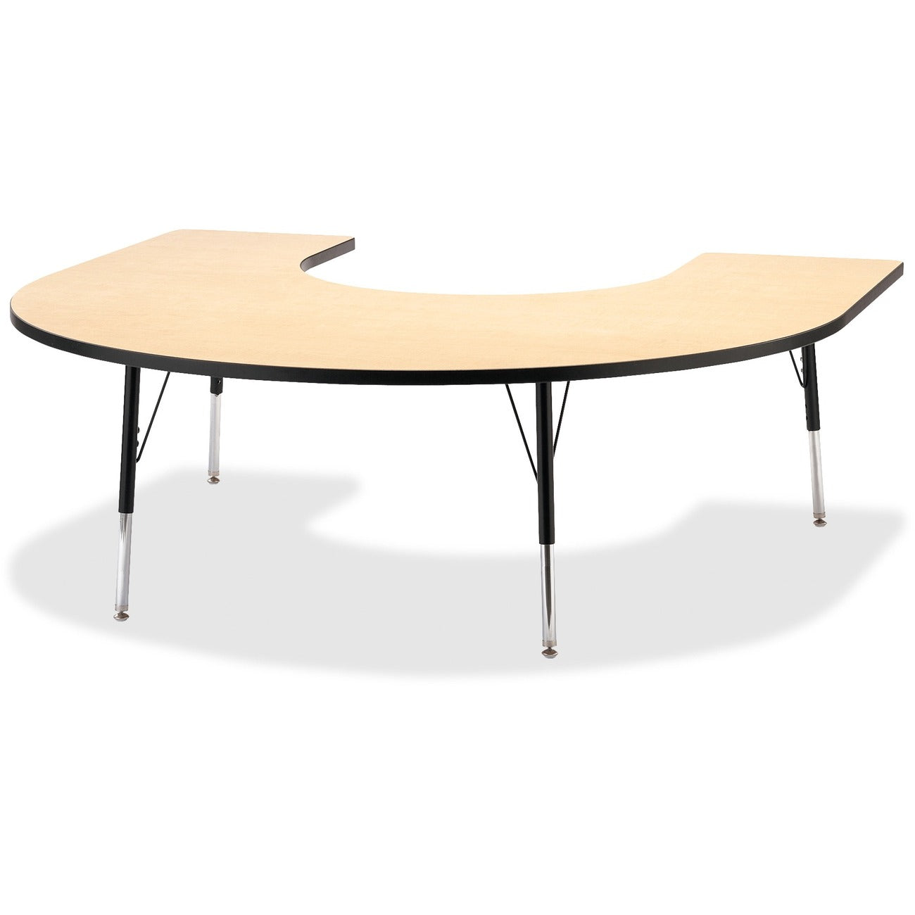 Horseshoe Table 60x66 Maple Black