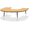 Horseshoe Table 60x66 Oak Black