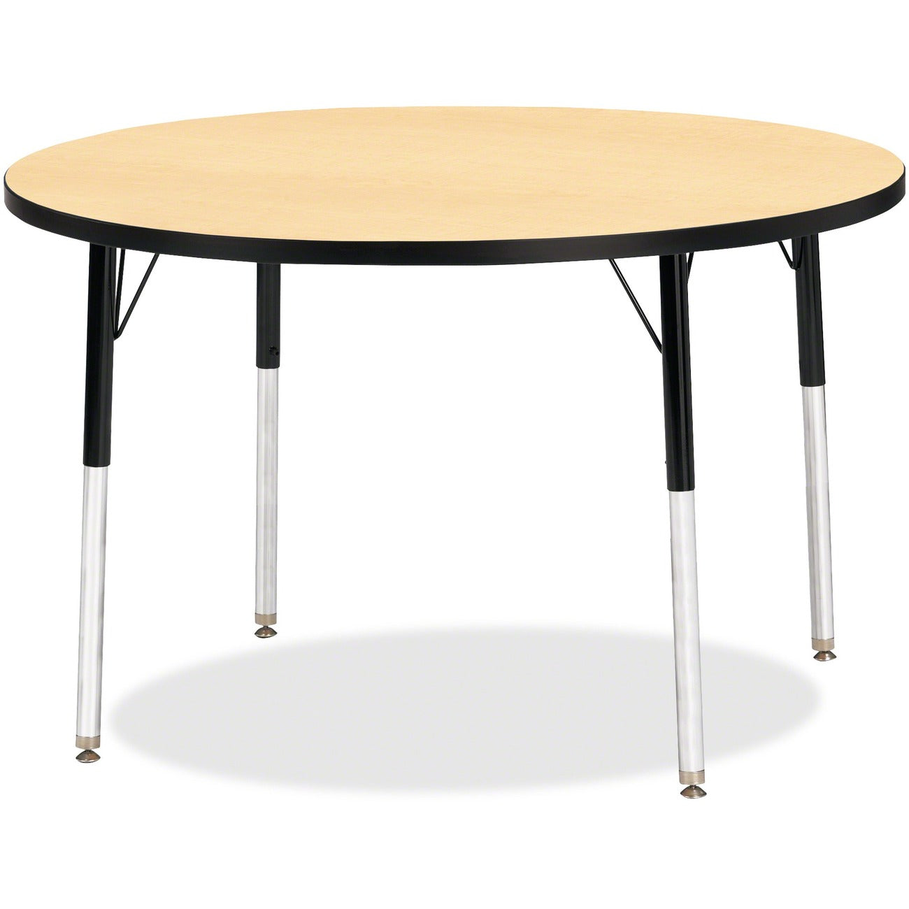 Activity Table 42 inch Round Maple Black