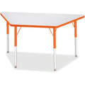 Trapezoid Table 24x48 Gray Orange