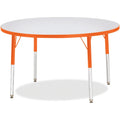 Activity Table 42 inch Round Gray Orange