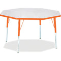 Octagon Table 48x48 Gray Orange