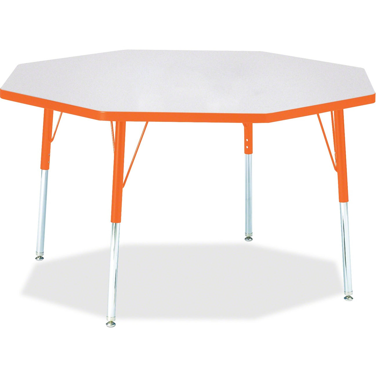 Octagon Table 48x48 Gray Orange