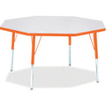 Octagon Table 48x48 Gray Orange