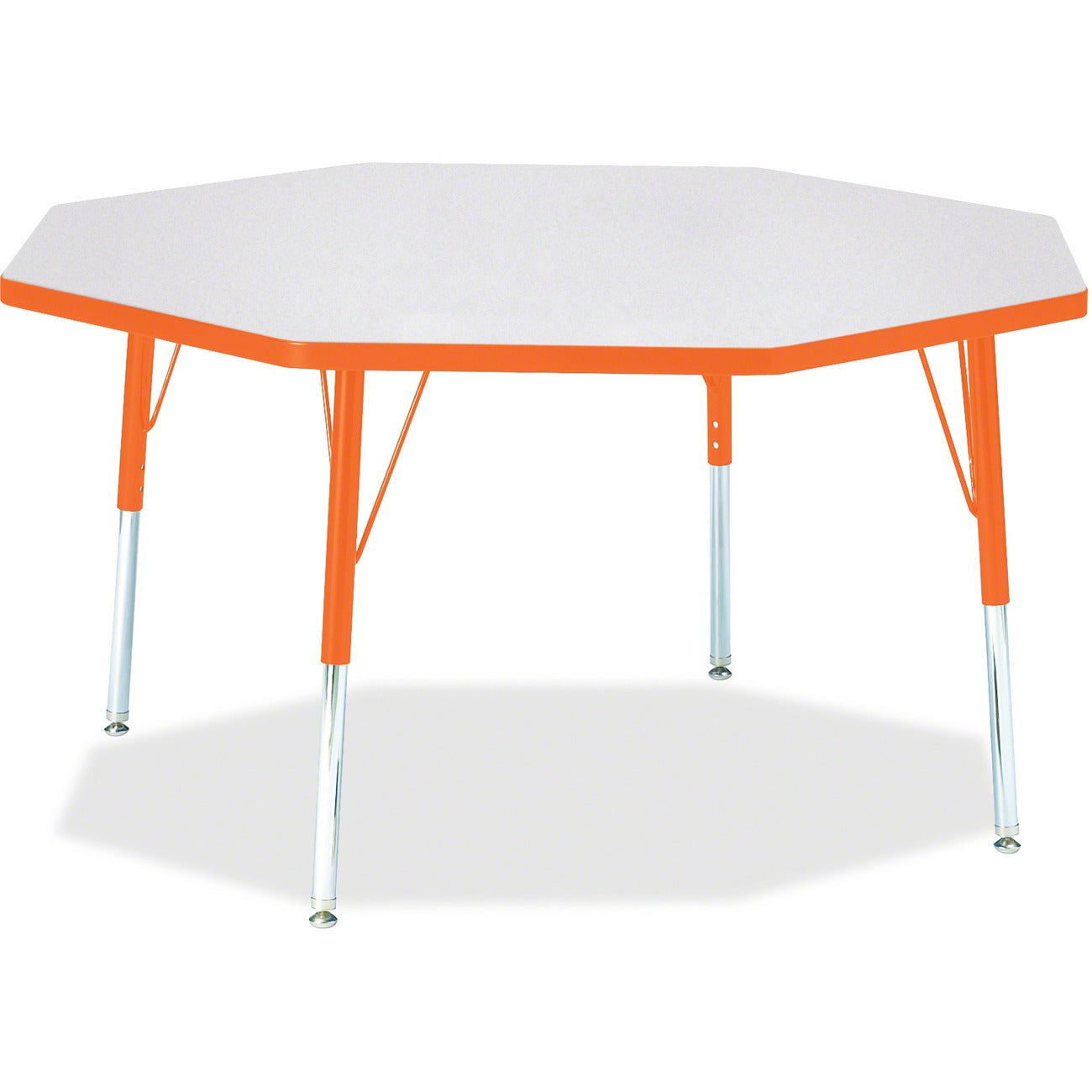 Octagon Table 48x48 Gray Orange
