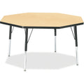 Octagon Table 48x48 Maple Black