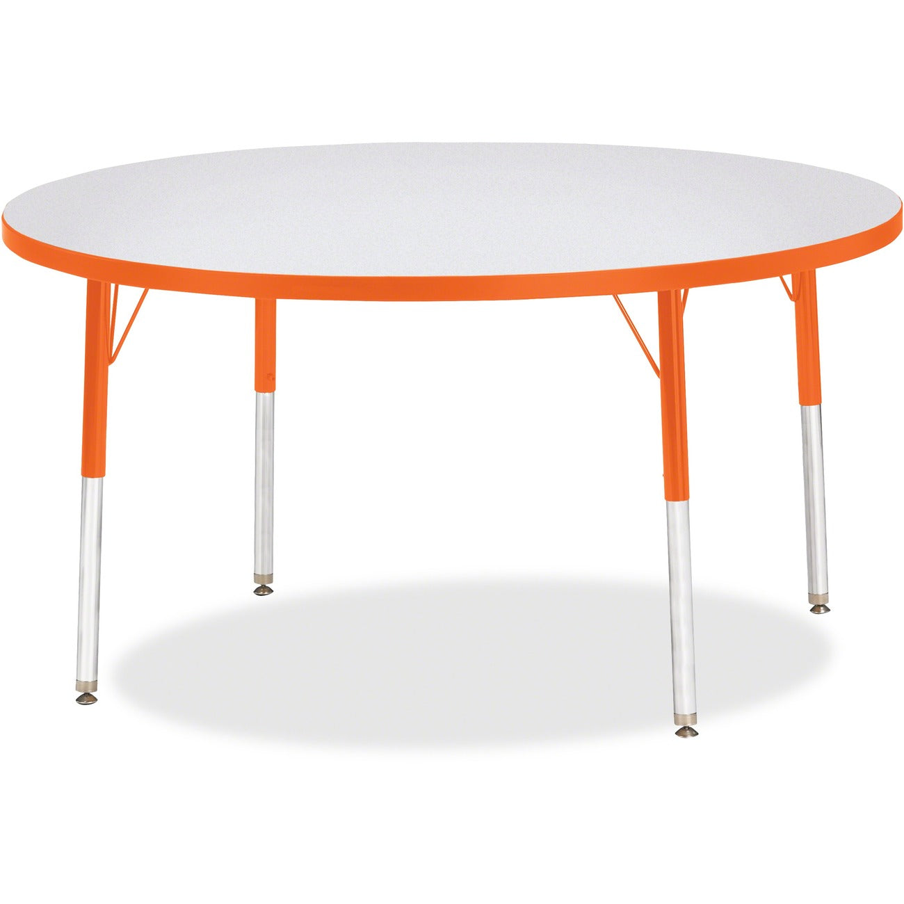 Activity Table 48 inch Round Gray Orange